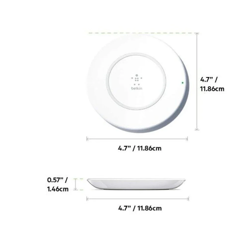 Belkin Wireless Charging Pad 7.5W Qi-Certified Charger Pad  White Quick Charger